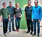 Björn Münchberg, Alfred Pehrs, Laura Eßlinger, Patrick Wagner, Daniel Rau (v.l.) bilden mit Anneliese Fleischmann-Stroh (fehlt auf dem Foto) den neuen Kreisvorstand.